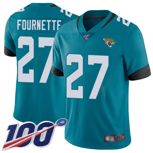 Nike Jacksonville Jaguars #27 Leonard Fournette Teal Green Alternate Men Stitched NFL 100th Season Vapor Limited Jersey